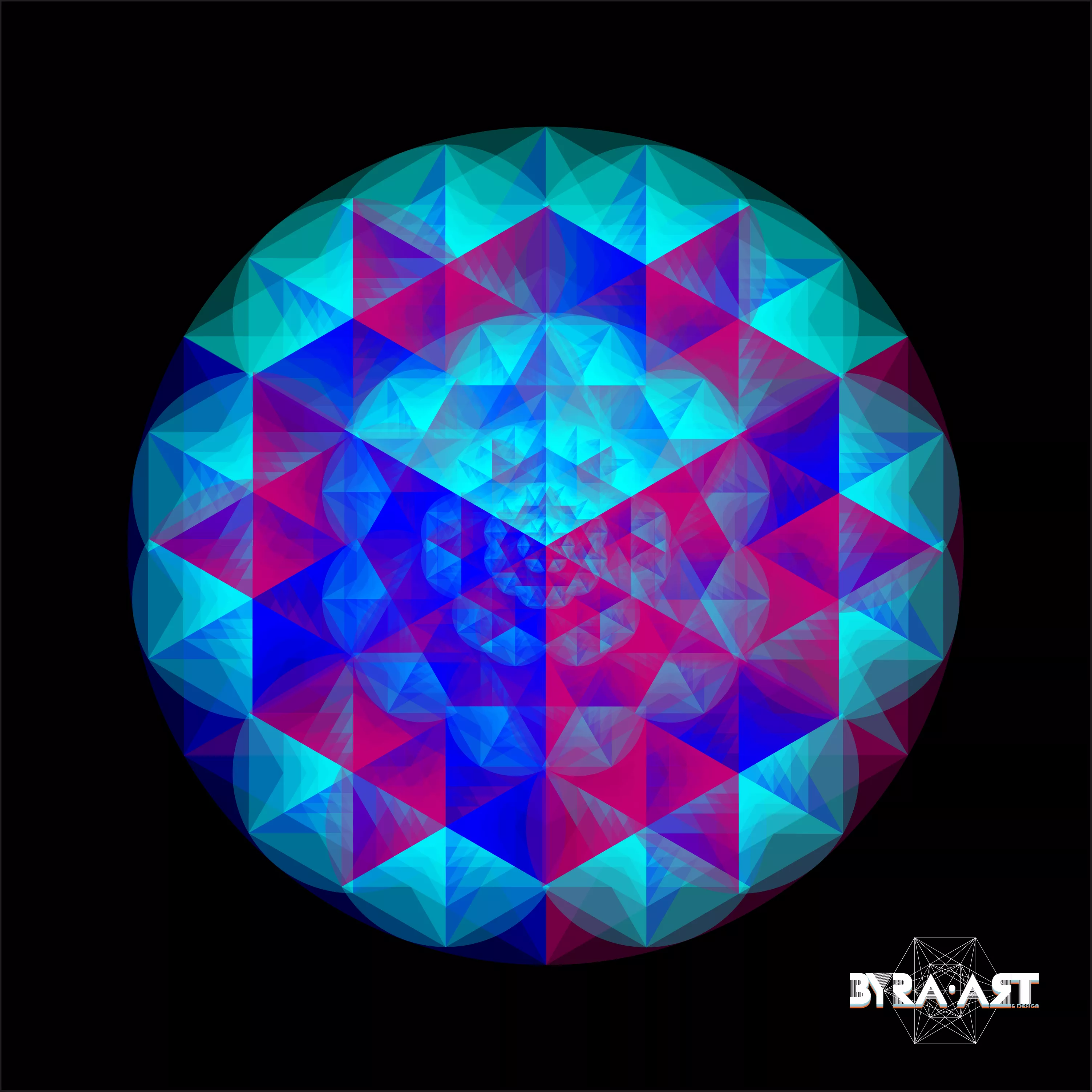 Fractal Metatron’s Cube Study. Illustrator. 2024.