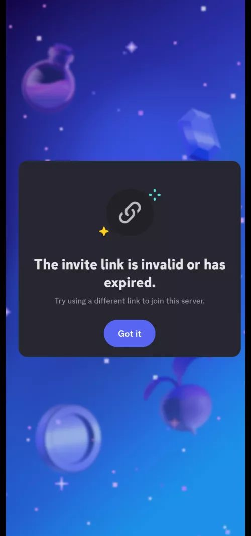 I am not able to join the discord seever