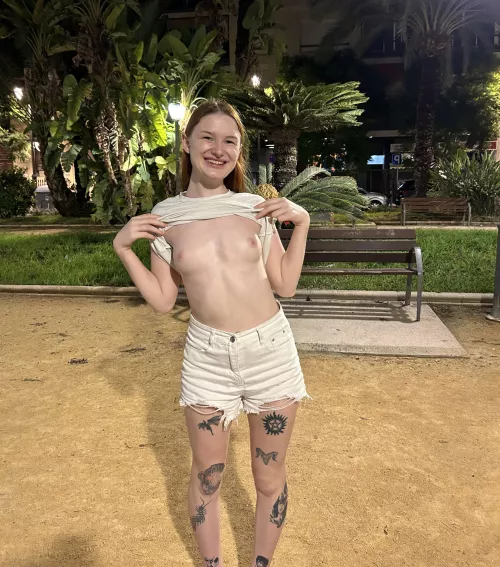 I love it when passersby peek at my boobs