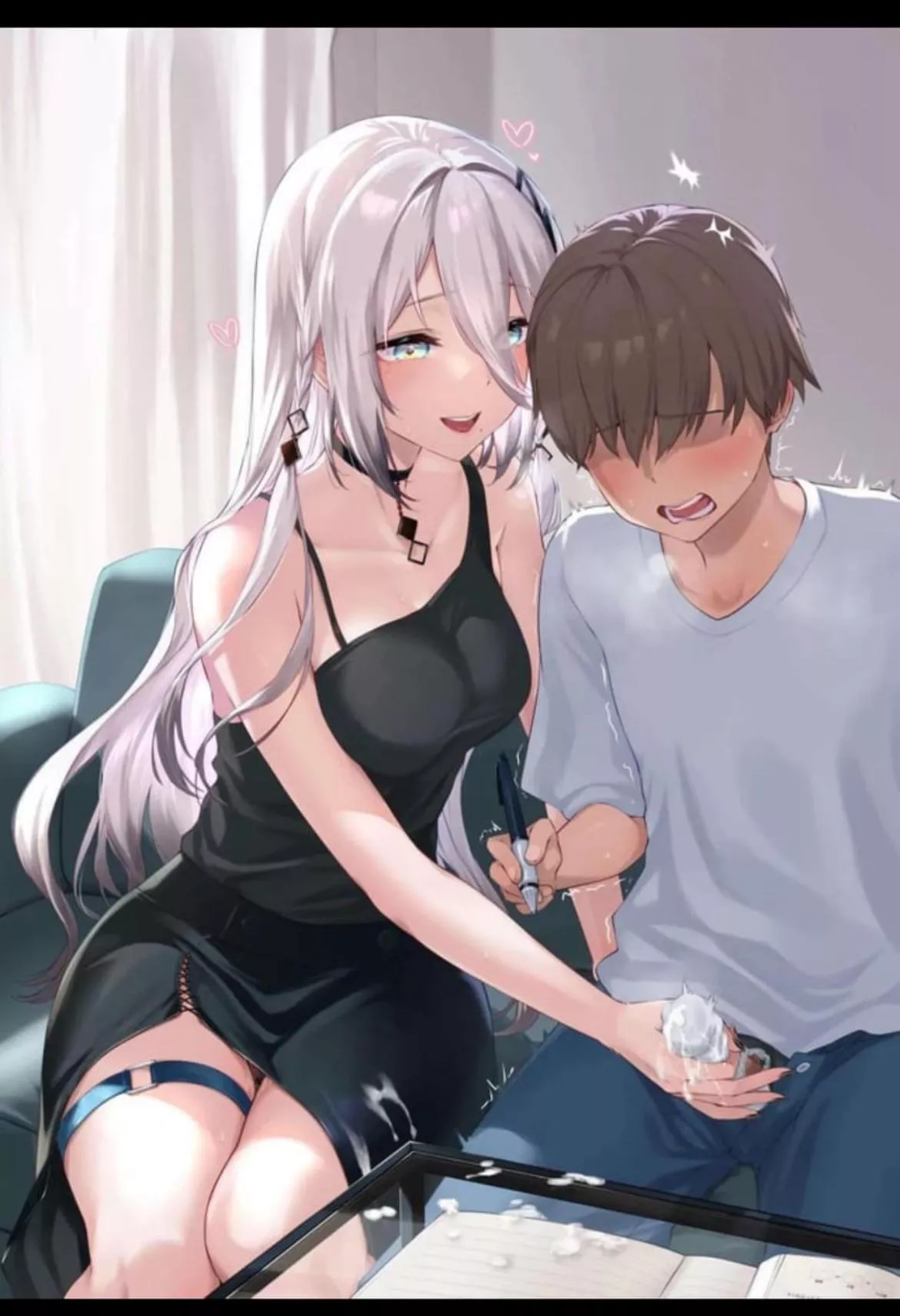 I want to be him, a nice boy who agreed to come over to help my bad girl classmate with her homework, but she’s planning on corrupting me