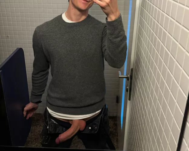 It’s a literal pain to hide all this cock at work (24)