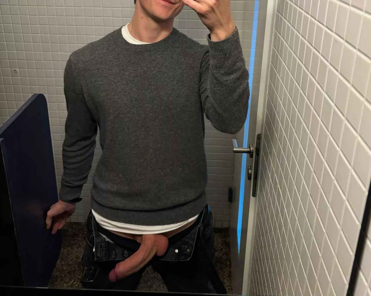 It’s a literal pain to hide all this cock at work (24)