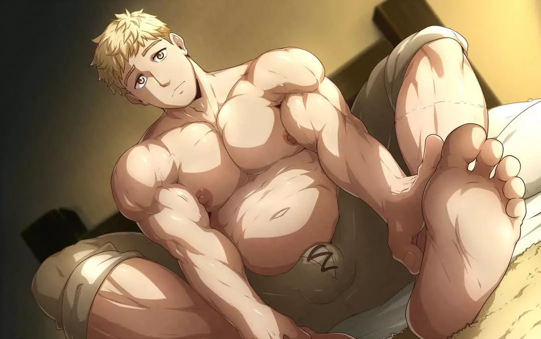 Laios being lazy after a good meal @kuroshinki