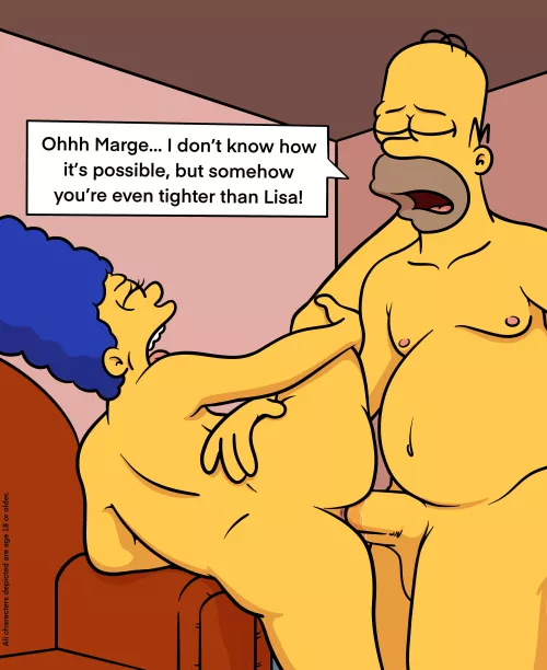 Marge Simpson, Homer Simpson [The Simpsons] (lockandlewd)