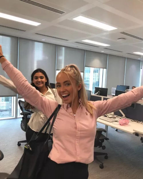 My stunning blonde co-worker