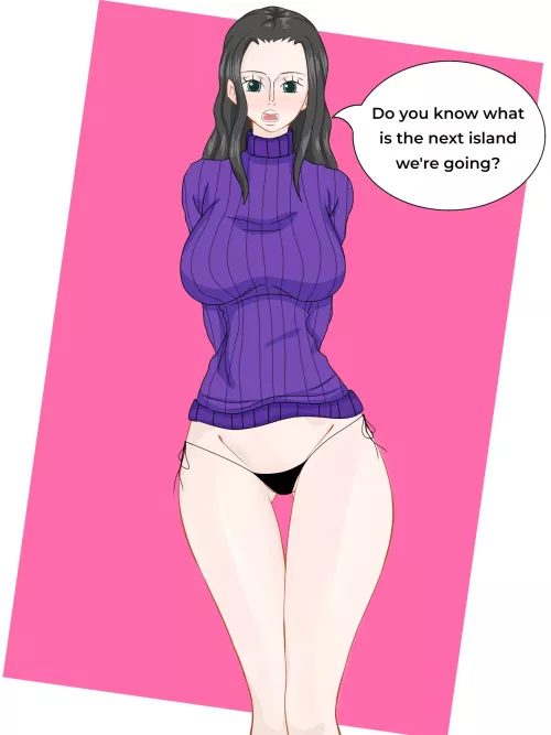 Nico Robin wearing light panties (@VisceroFP )