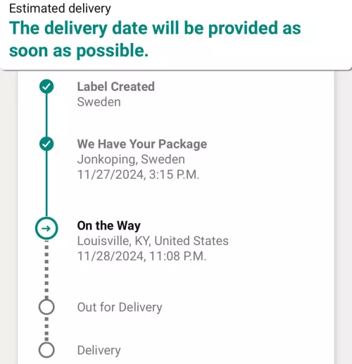 Ordered on 11/27 from Snusme