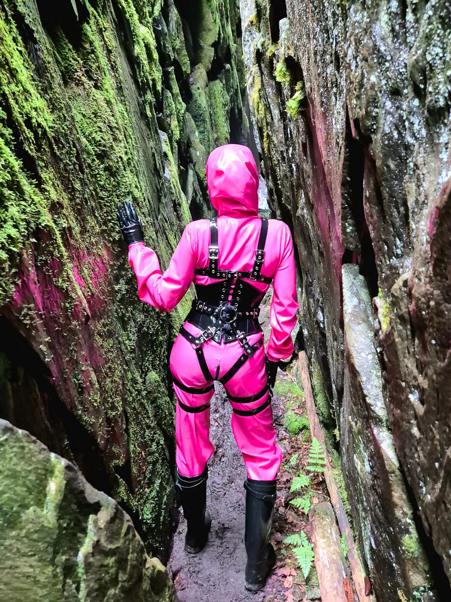 Out exploring a deep mountain ravine!