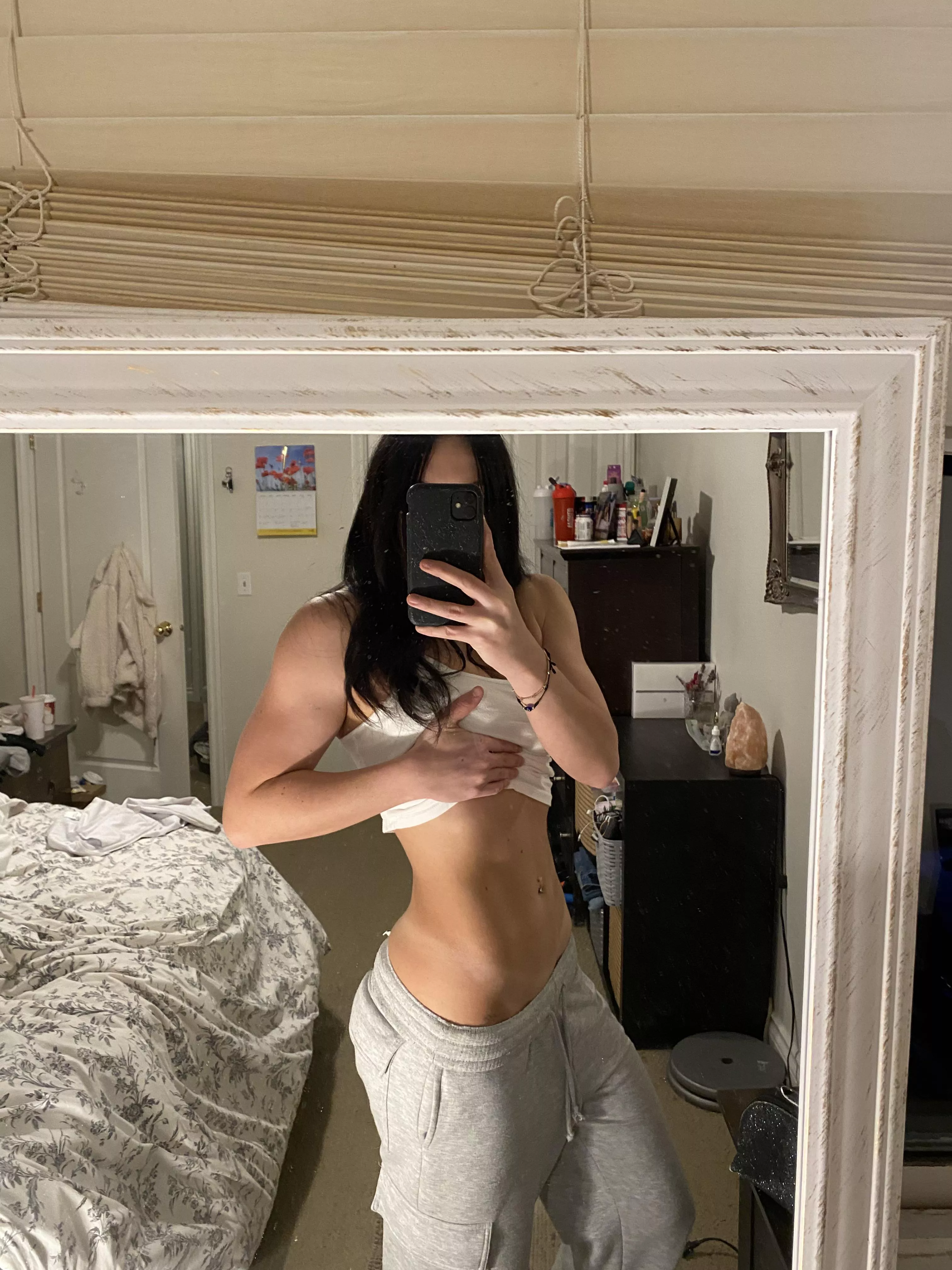 Post gym mirror flex at home 😚