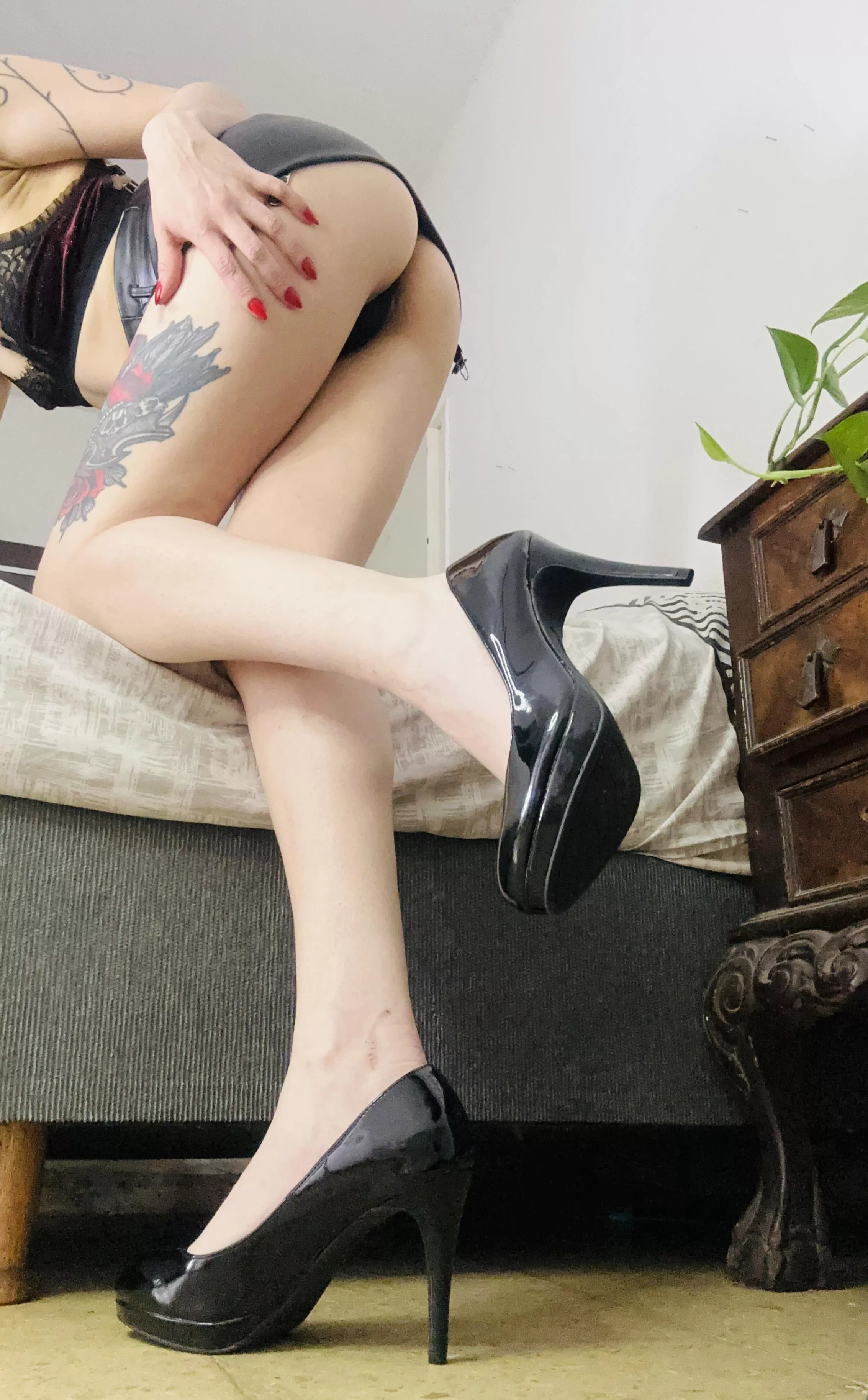 Preparing to get out.