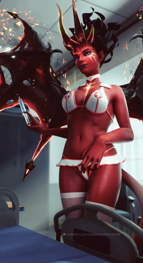 Queen of pain in nurse suit [Dota 2] (legioncummander)