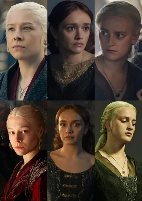 Rhaenyra, Alicent and Helaena 