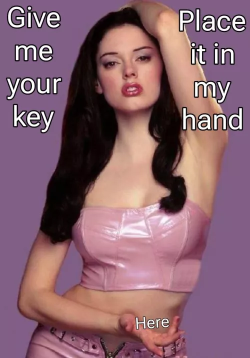 Rose McGowan demands the key to your cage.