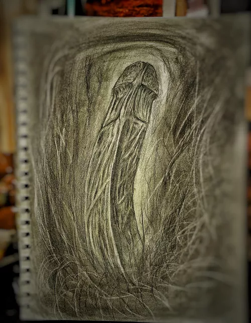 Self portrait. No title pencil drawings by me