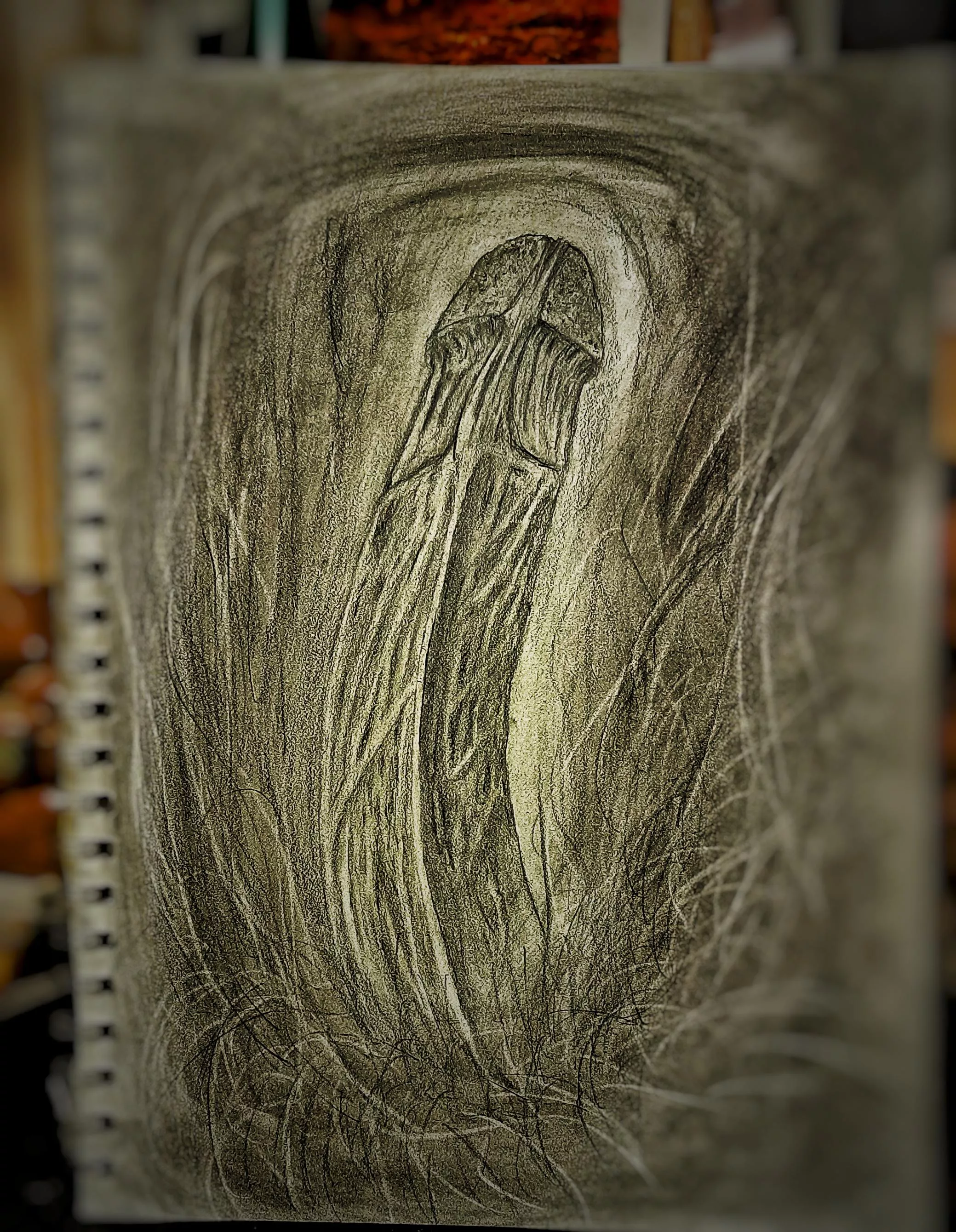 Self portrait. No title pencil drawings by me