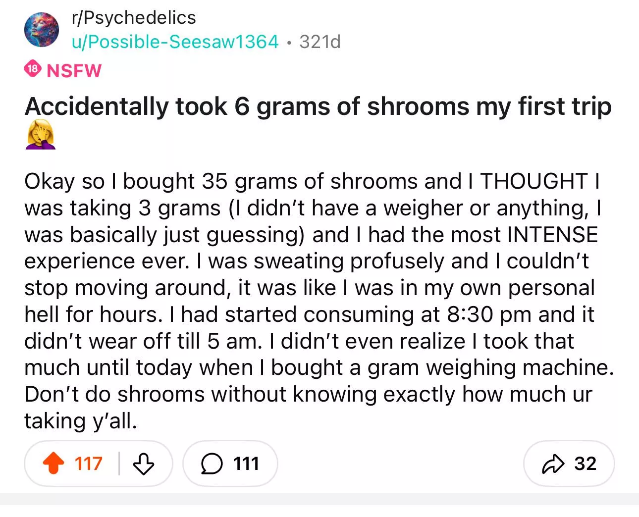 should i give shrooms a 2nd try after this? it’s been almost a year. any tips???