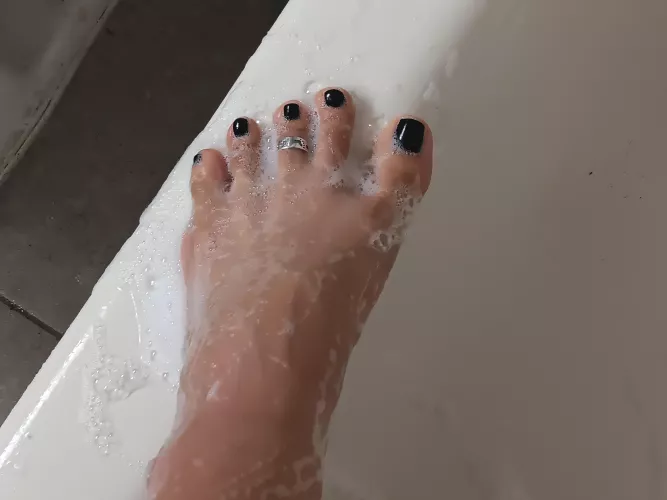 Soapy times! Trying black nail polish for the first time! Thoughts?