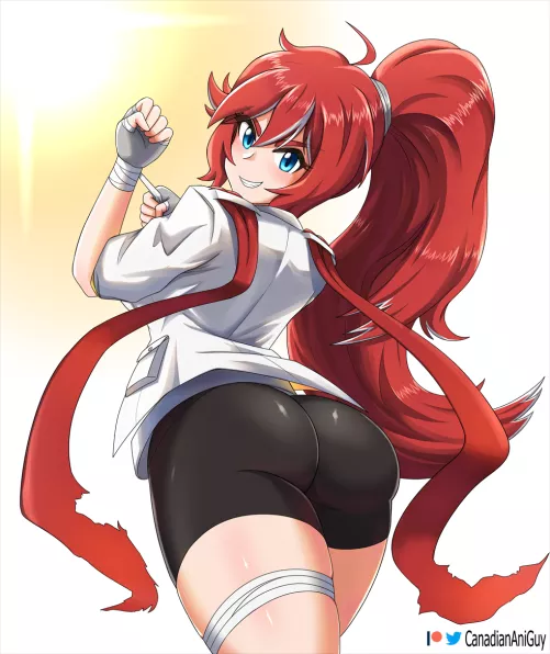 Solar tying her bandages [Original]