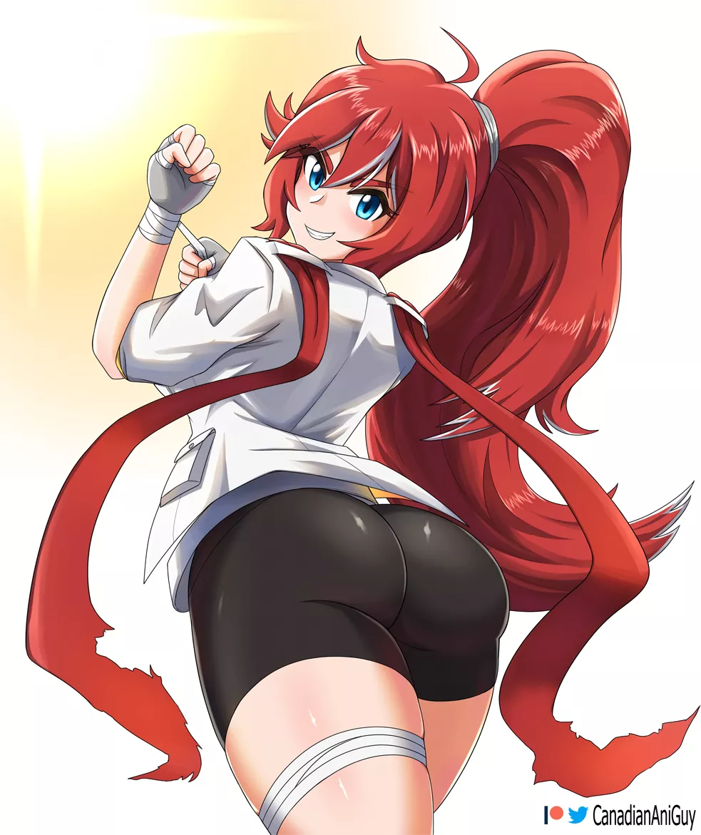 Solar tying her bandages [Original]