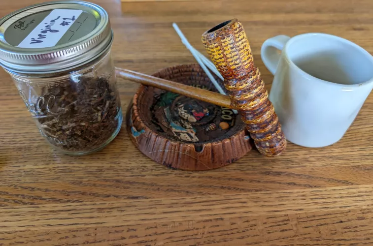 Some Mac Baren Virginia #1 in my good ol' cob with a side of coffee. Happy Thanksgiving, pilgrims!