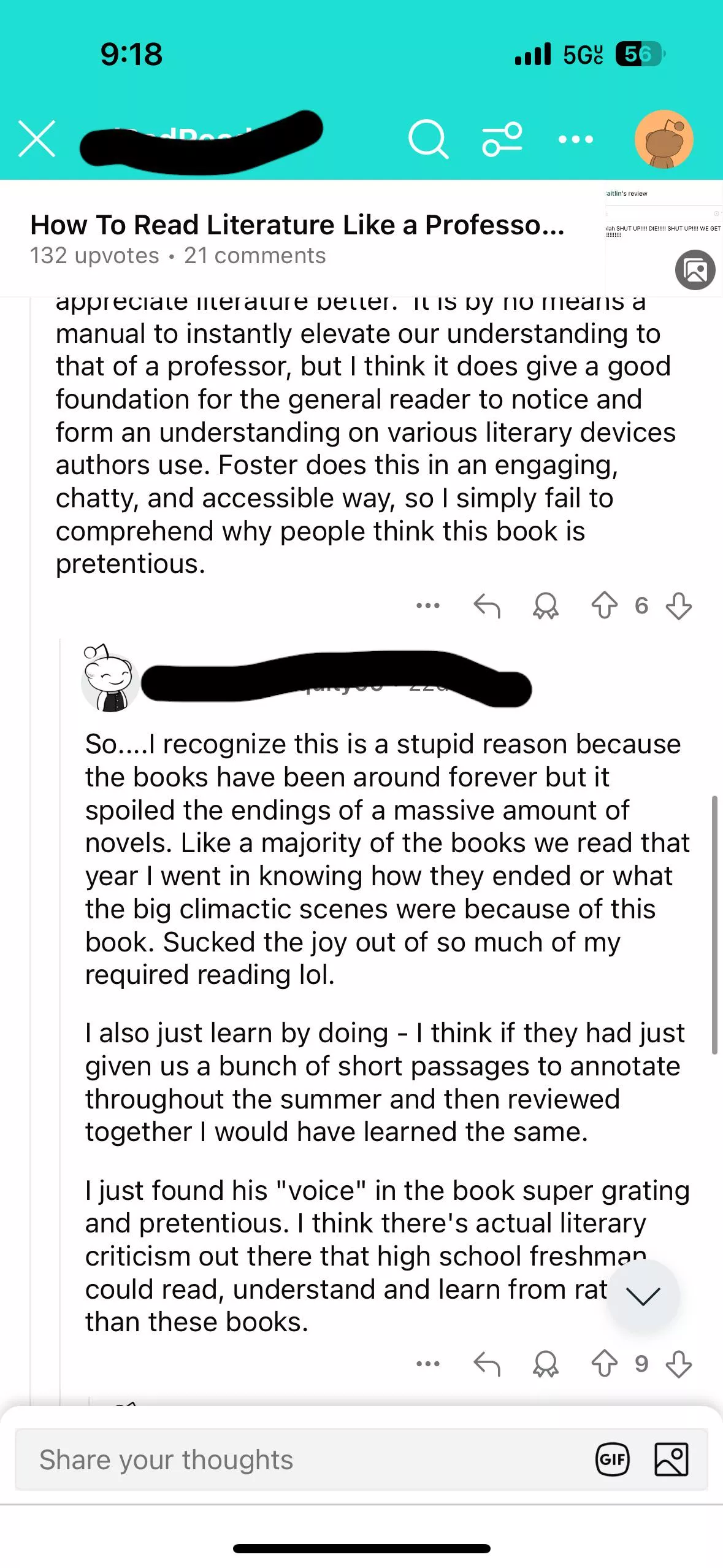 Spoiler alert! Guy is mad because a book about how to read books gives away the ending of books that were written 100 years ago 