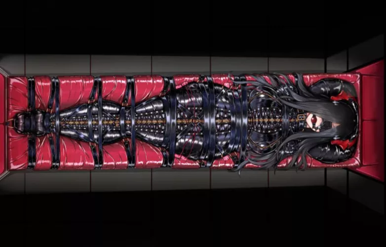 That’s how a proper bondage slave needs to be treated. Completely tied and in lose of all of her senses during sleeping, because she’s just a toy now…