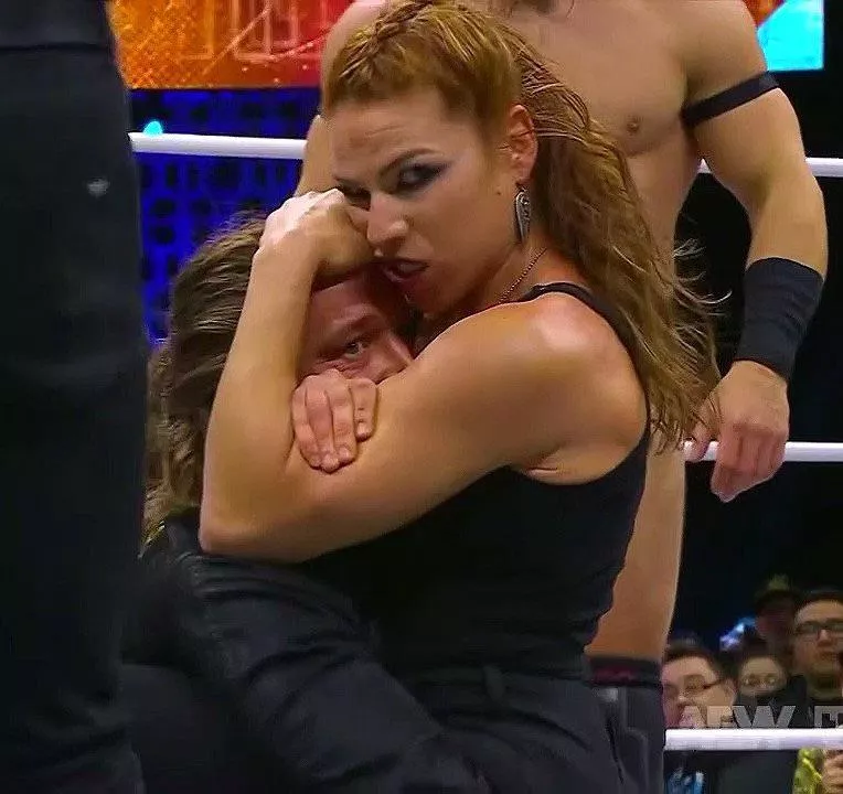 This happened last night on AEW Dynamite. The move is called “Mother’s Milk”, by the way