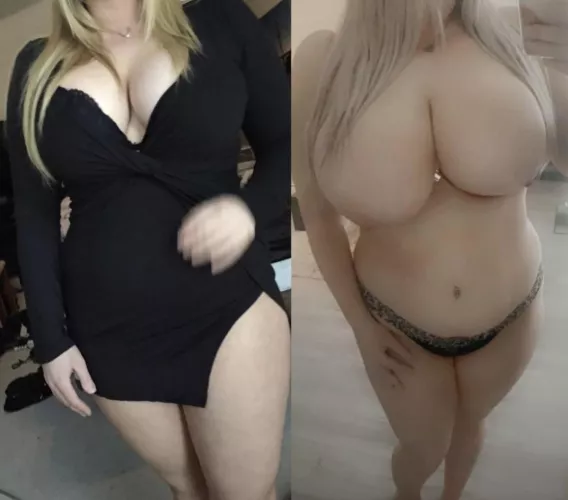 With this dress.. I may as well just show them off