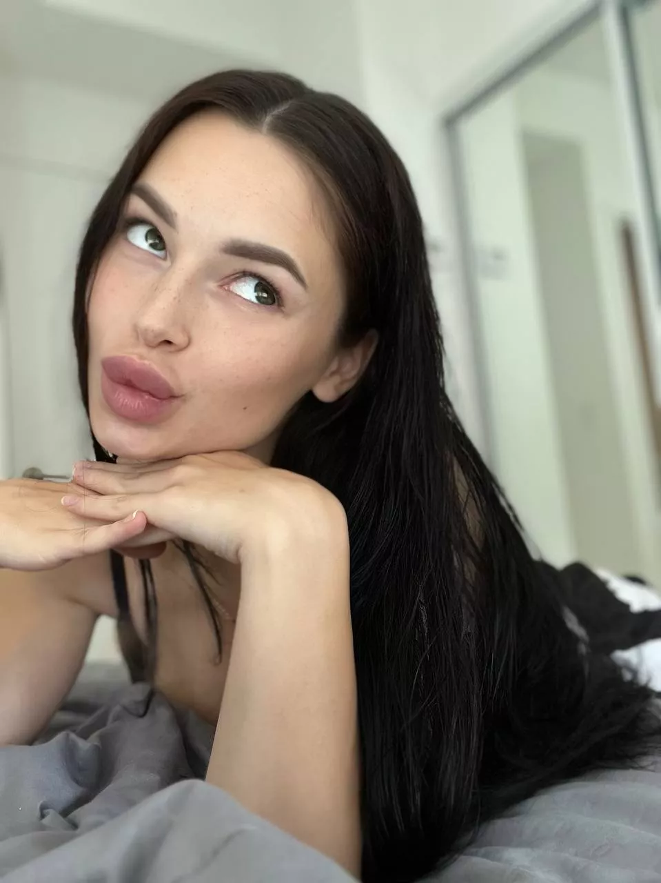 you can gently kiss them