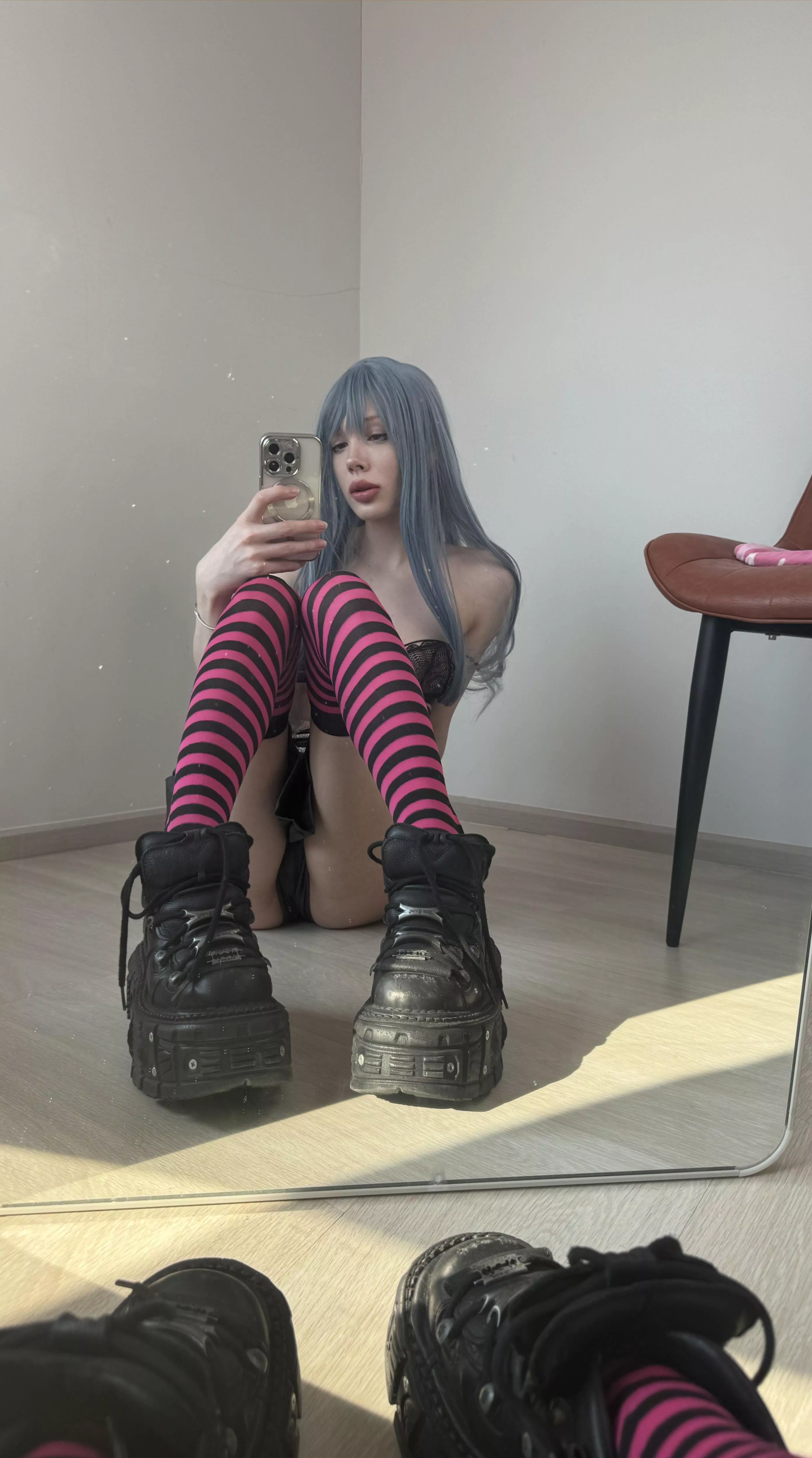 a little bit crazy look