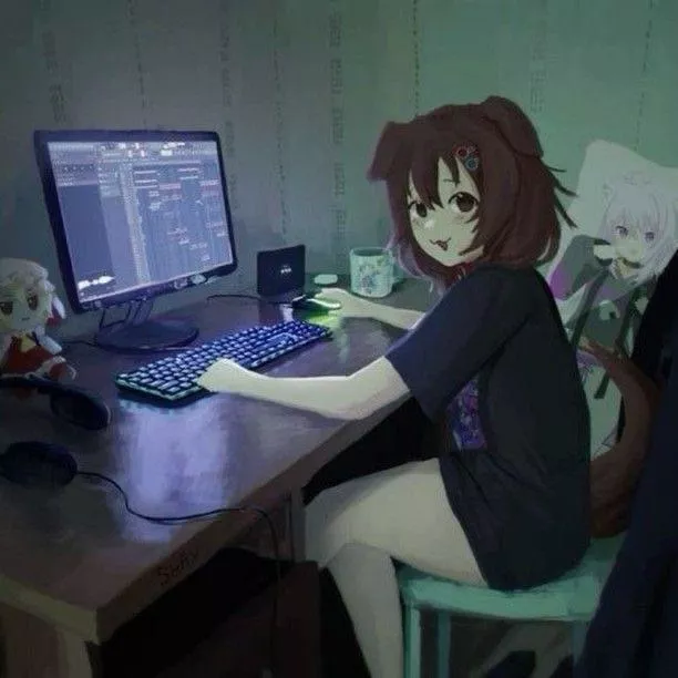 [A4A] Cleaning up and about to head home after railing a hot babe when I walk into the living room and find her cuckqueen girlfriend just sitting there playing games on her computer and looking at me like this.