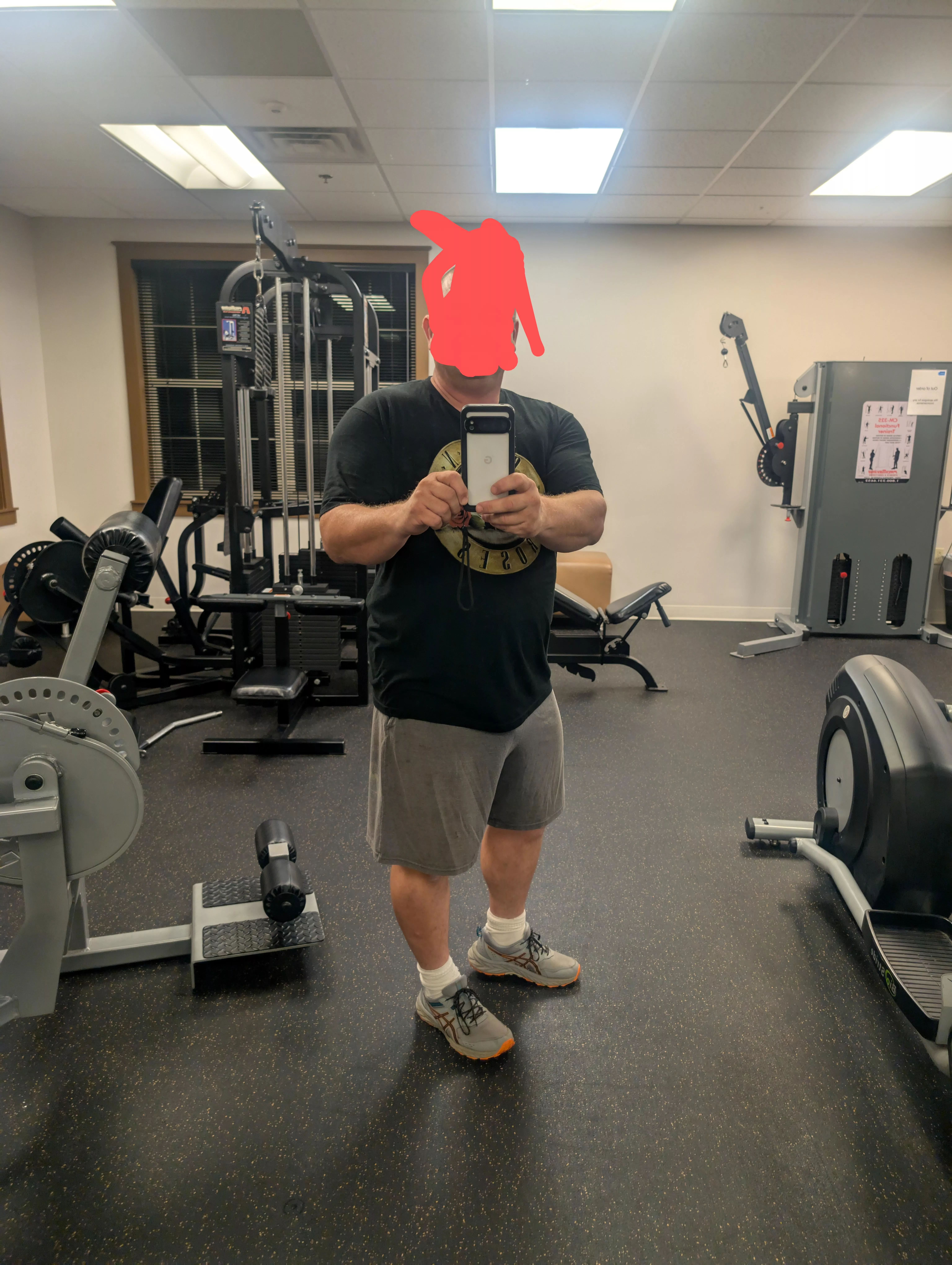 At the gym trying to be less fat