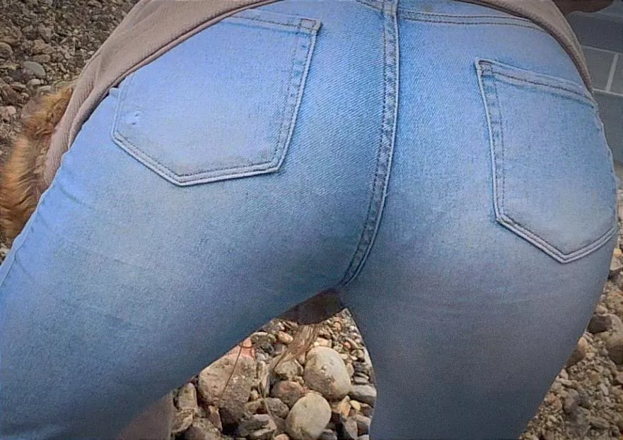 blue jeans in nature 