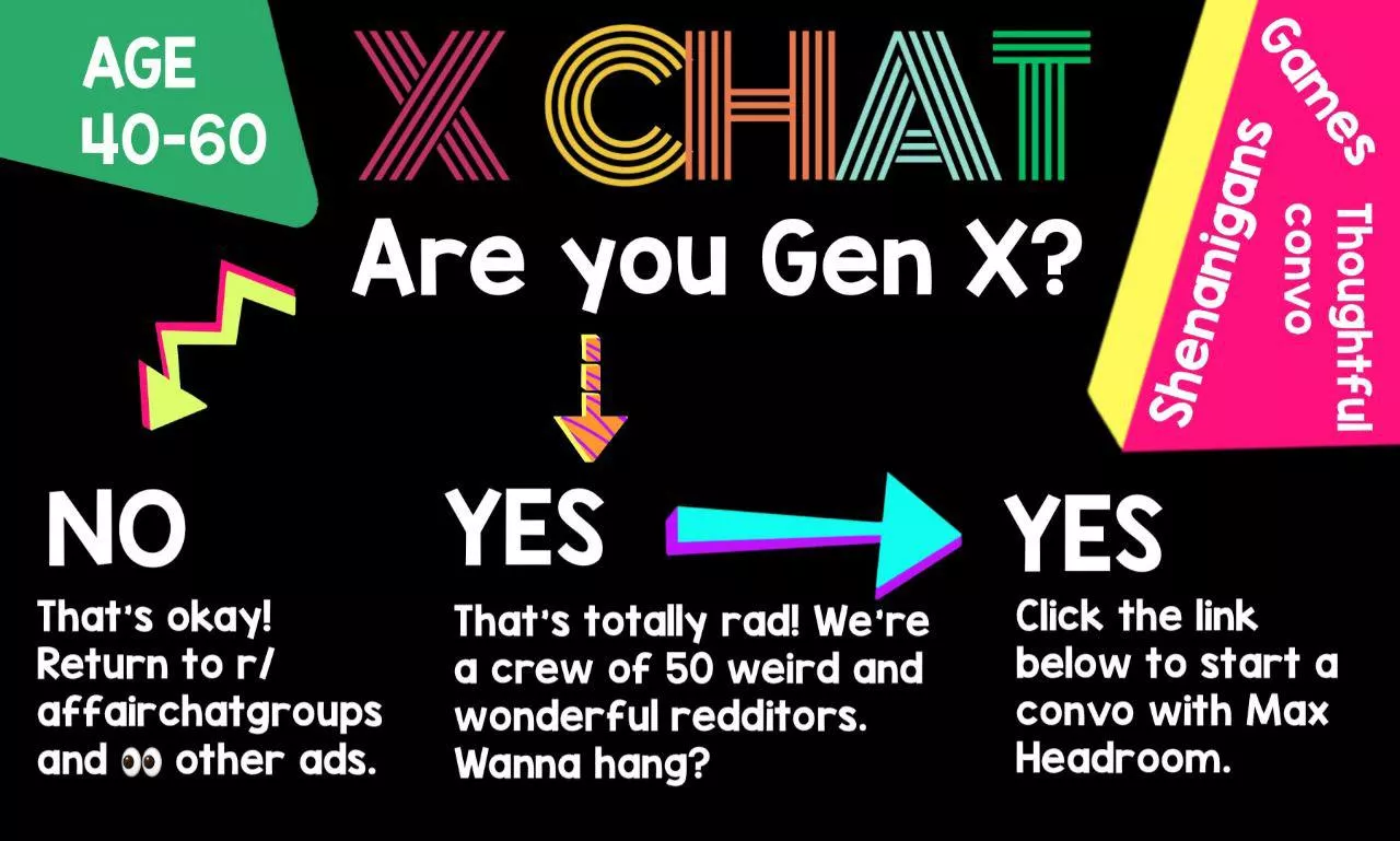 [G4GenX] [Telegram] [40-60] totally chill adulting and adultery community of awesome slackers of a certain age - it's cool beans, man!