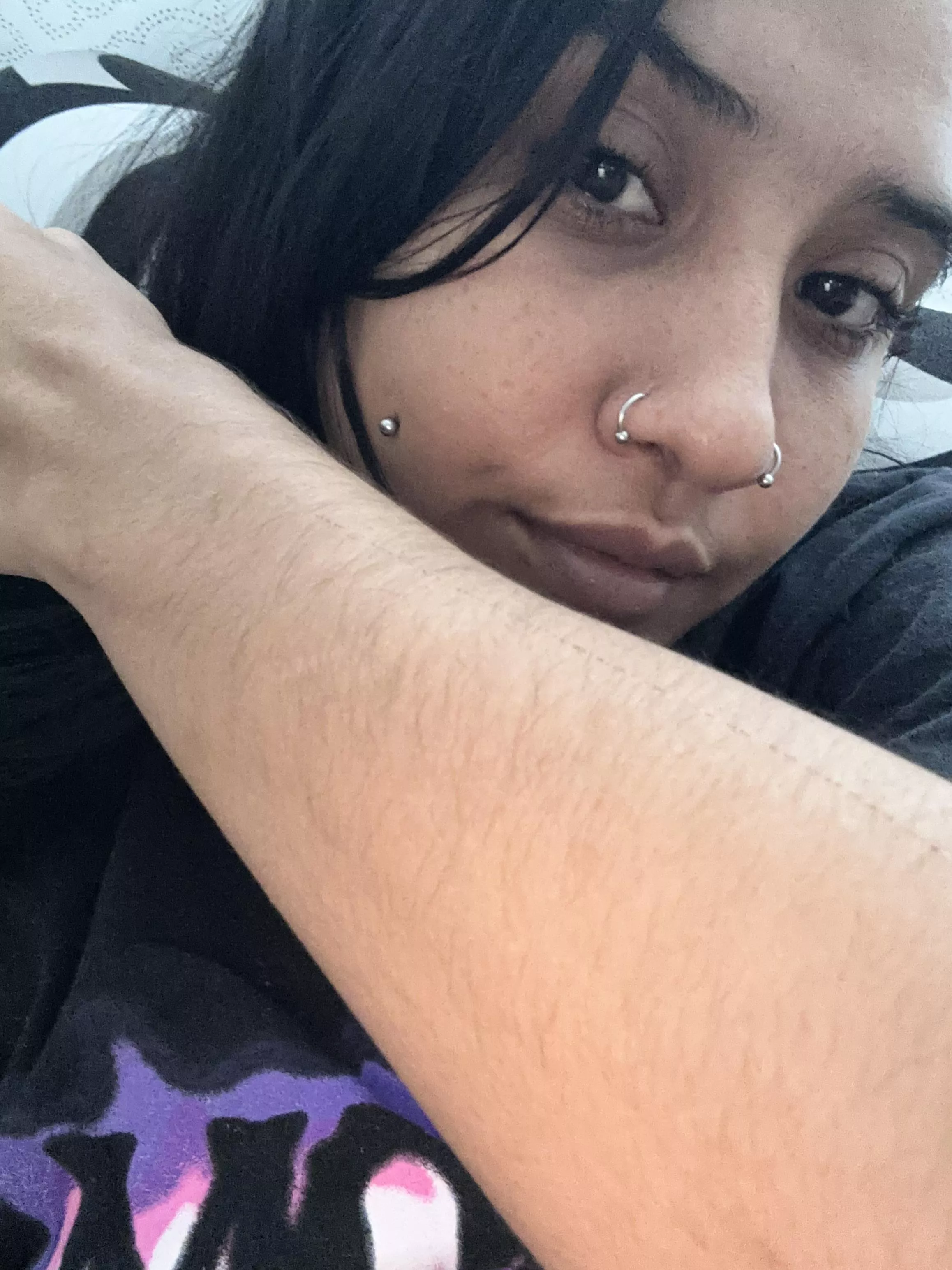 Hairy [arms] and super adorable face 