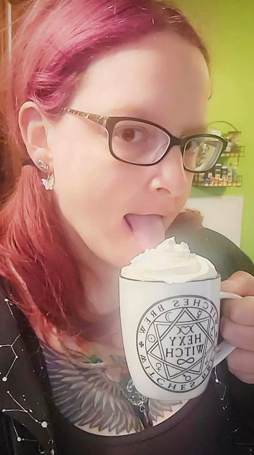 Having a bit of cream with my coffee today.