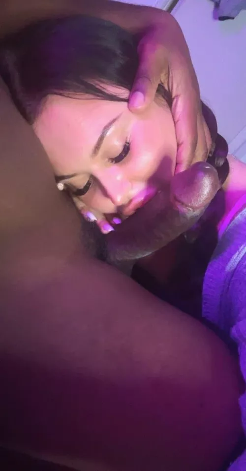 I love love laying down on her cock.