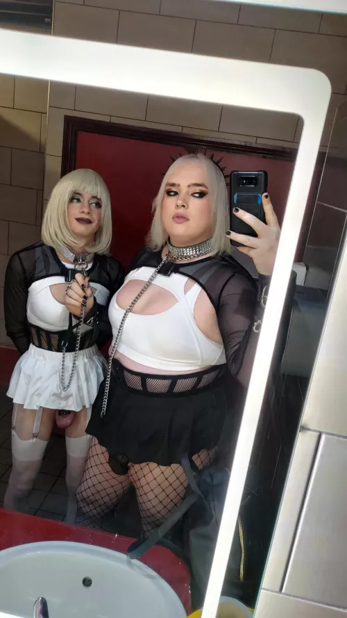 I think the guys at the sex club are going to like us both locked up? 