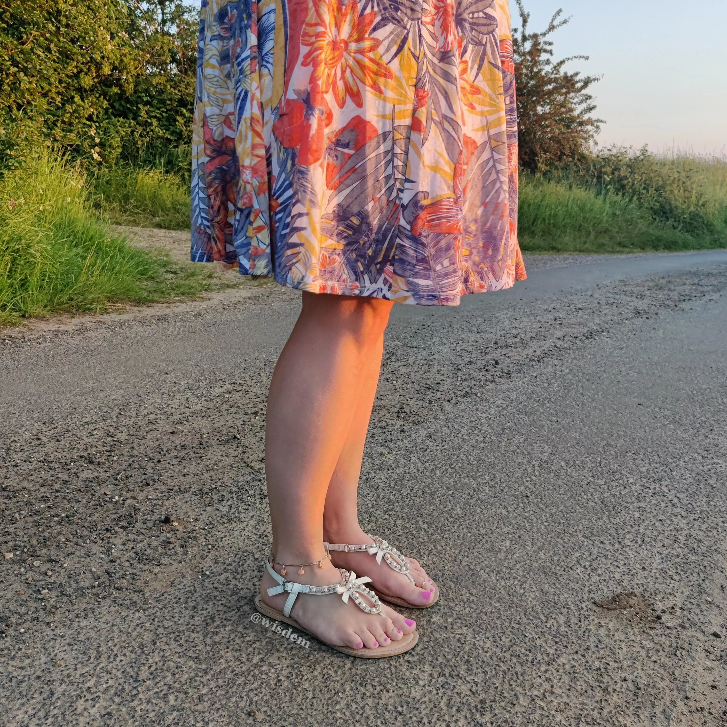 I was looking at the sunset, you were looking at my sandals 🤭