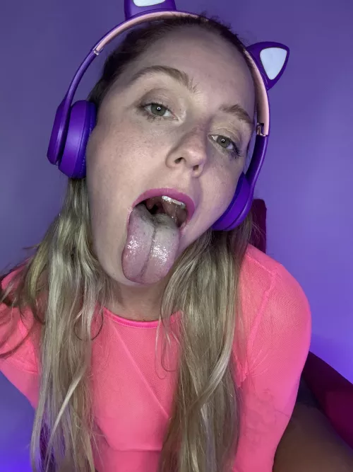 I'm going to drive you crazy with my tongue and you'll use it as a cum deposit 