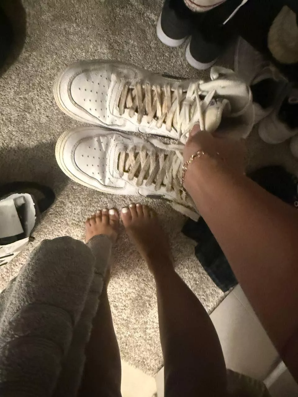 I’m going to make you cuck losers sniff my boyfriends shoes whilst you rub my perfect tired post gym feet 😏Doesn’t that sound like a dream to you little foot cucks ? 

Maybe we will record it to show your friends how pathetic you are too 🤣