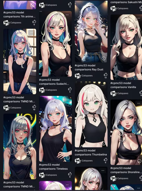 Image Model.Comparisons Collection #53 complete ~260 images (link in comments)