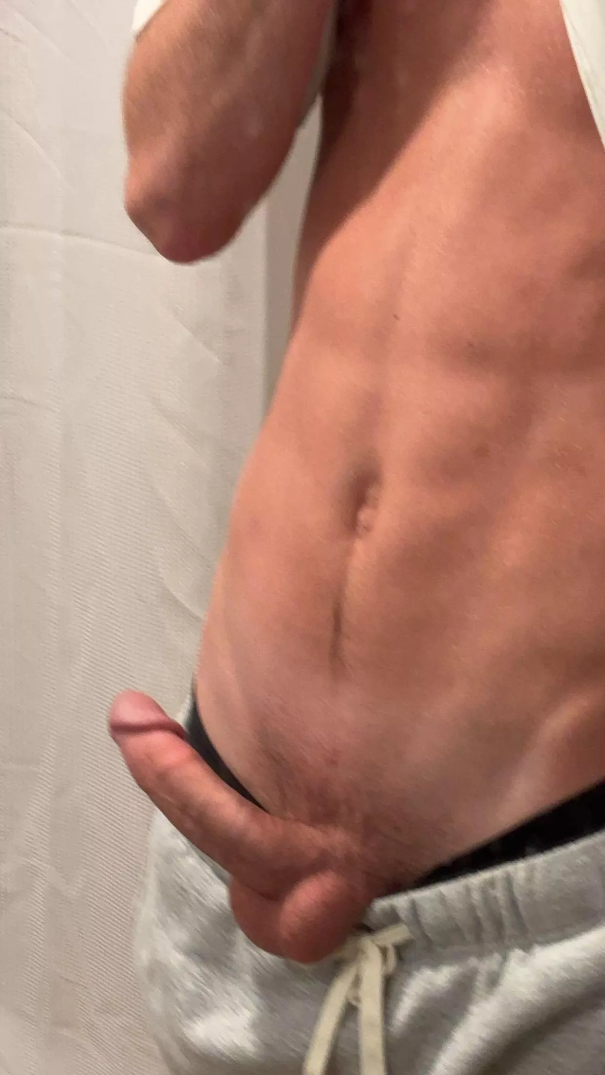 Kiss my abs and then my cock