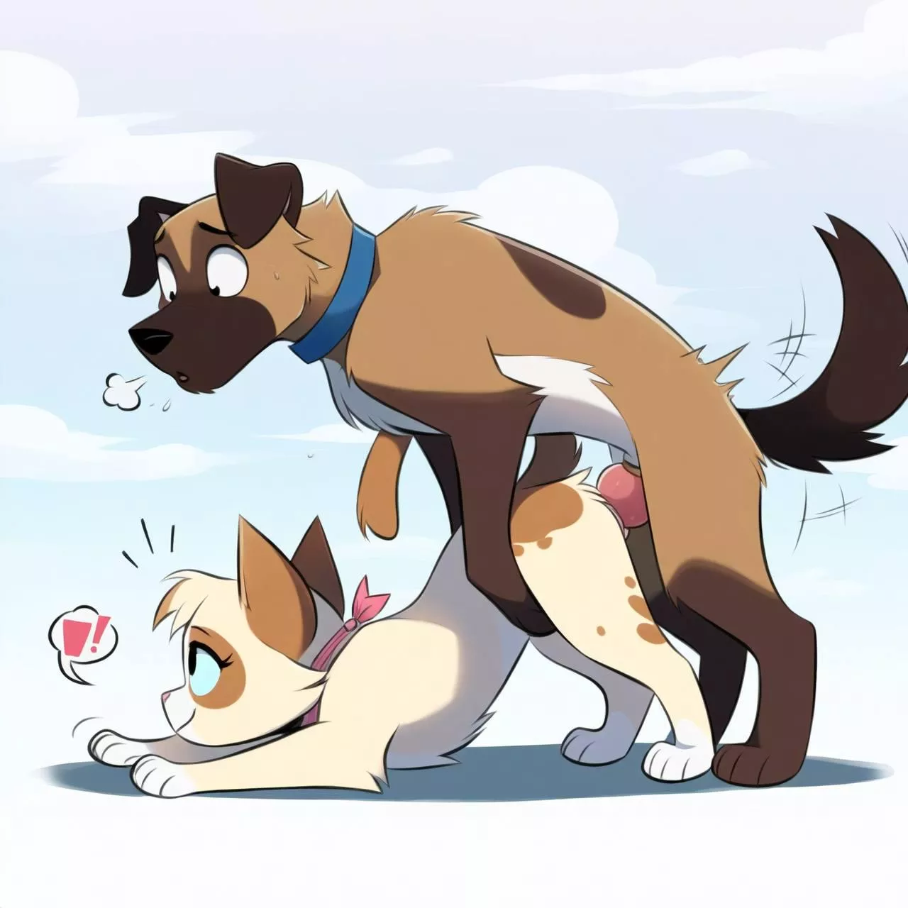 Knotting her kitty pussy 