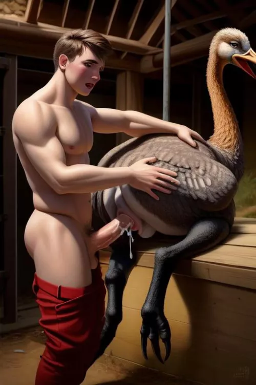 Look who just strayed into his barn in the middle of the night 💦