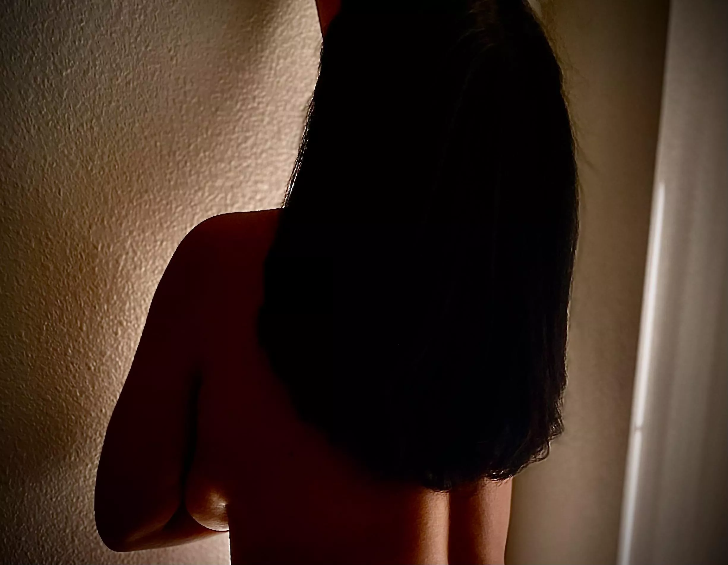 My wife in the evening 