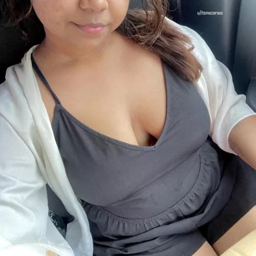 Out and about with no bra on 