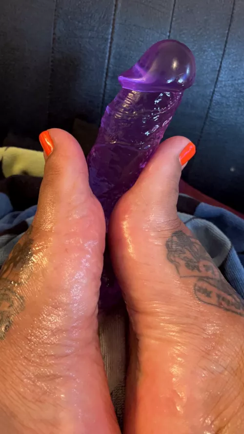 Practicing with my pretty feet 