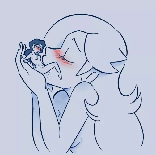 Rosalina shows Pauline her true size. (@BrandosSpice) [Super Mario Bros.]