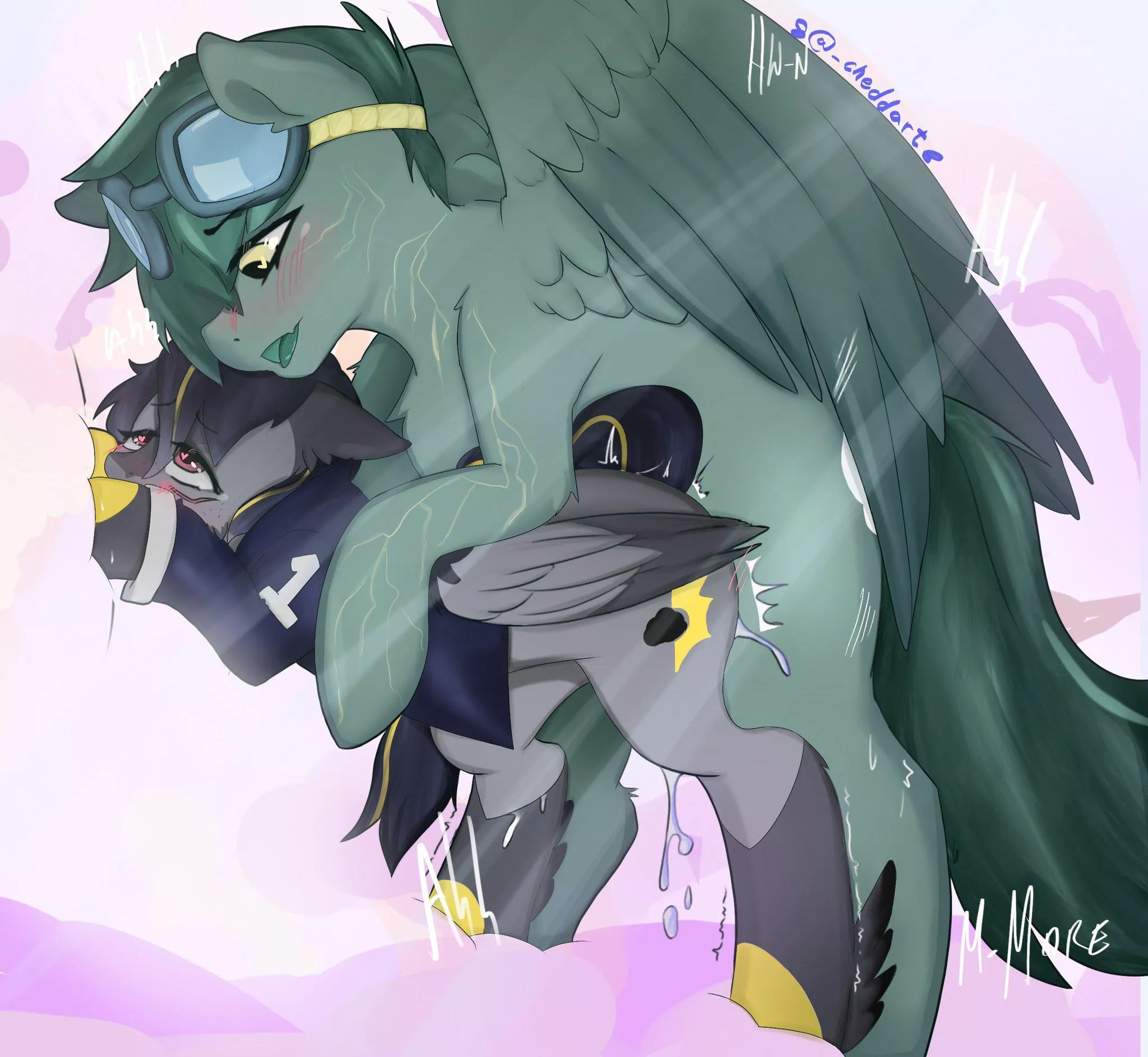 sex in the sky (art by me: cheddart)